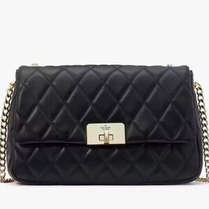 Kate Spade Carey Medium Flap Black Shoulder Bag